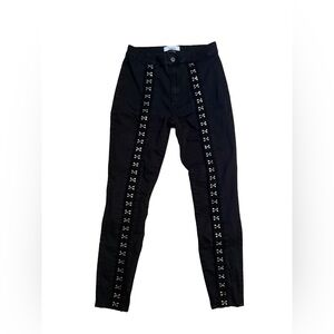 Pistola Black Skinny Jeans with Silver Details